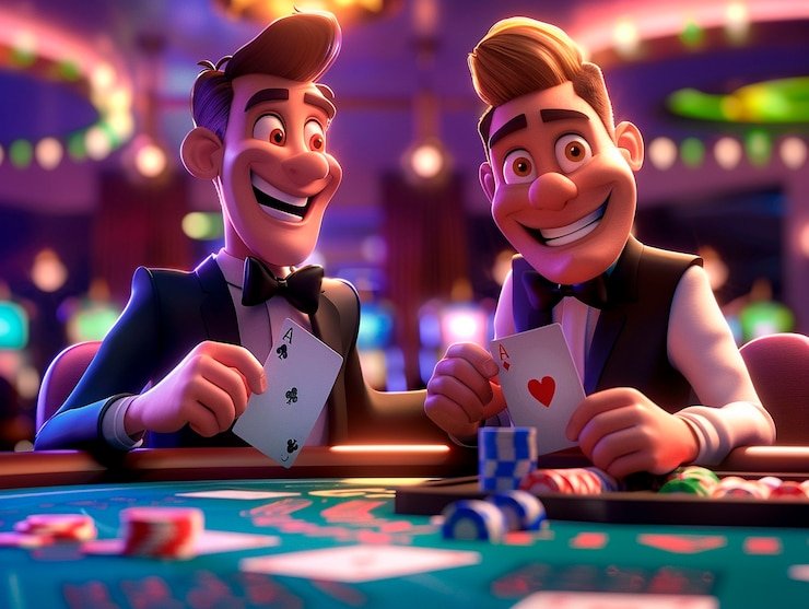 Visual ilustrasi permainan kasino online dan taruhan olahraga sport yang aman